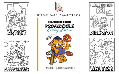 Upcoming Release: Bearded Dragons Professions Coloring Book by Michele vanRoosendael